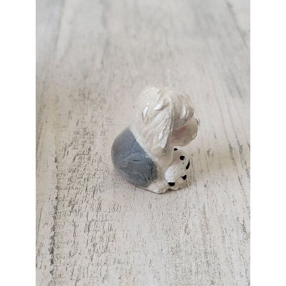 Mini shepherd sheepdog flocked pet accessory toy figure - Picture 3 of 6